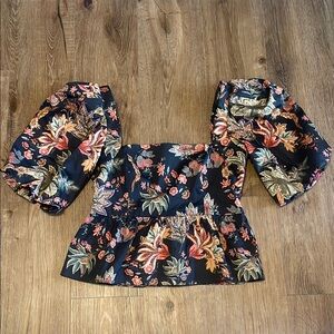 Floral Puff Sleeve Top